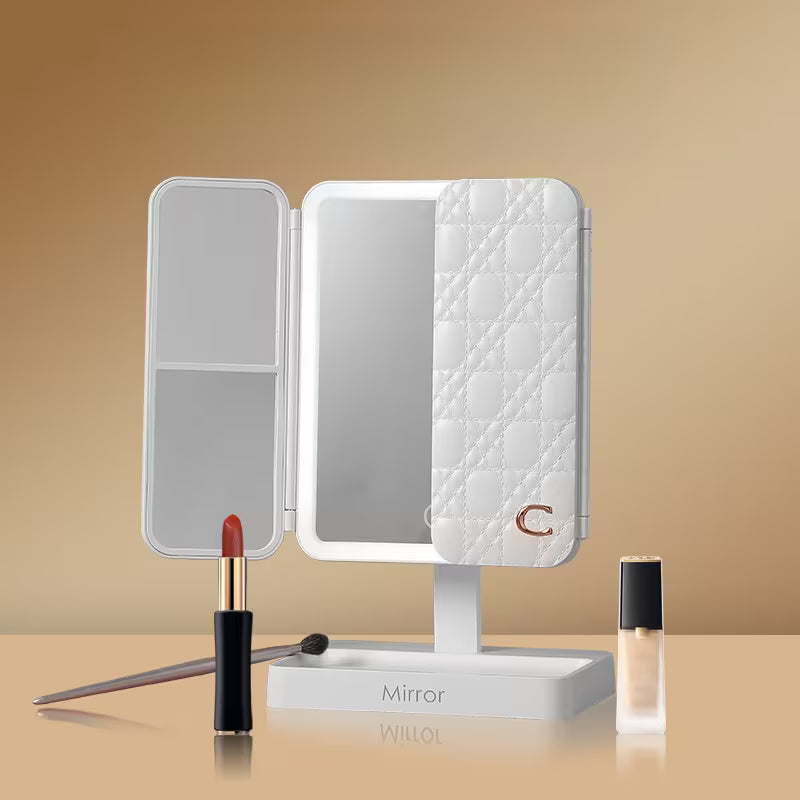 Miroir de maquillage lumineux RoyaleGlow - Commande tactile avec double grossissement